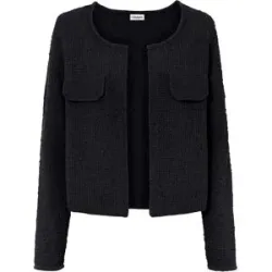 bonprix Bouclé Strickjackeschwarz 36Damen