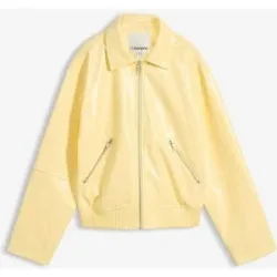 bonprix Kurze Lederimitat-Jackegelb 52Damen