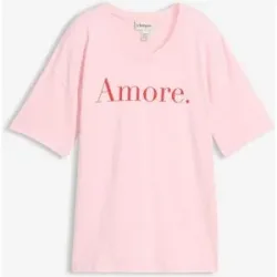 bonprix T-Shirt aus reiner Bio-Baumwollerosa 44Damen