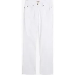 bonprix Straight Jeans Mid Waist, Stretchweiß 46Damen
