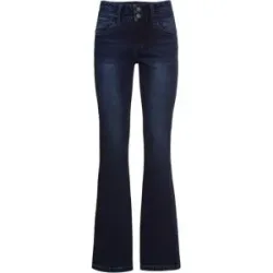 bonprix Bootcut-Jeans High Waist, Shapingblau 36Damen