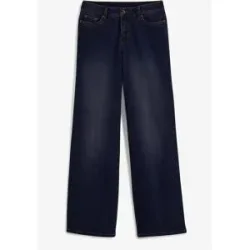 bonprix Weite Jeans Loose Fit, 5-Pocket-Style, Wide-Leg Jeans, Mid Waist