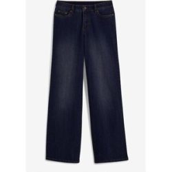 bonprix Weite Jeans Loose Fit, 5-Pocket-Style, Wide-Leg Jeans, Mid Waist