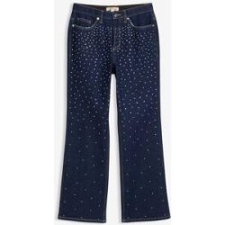 bonprix Straight-Jeans Mid Waist mit Strassblau 54Damen
