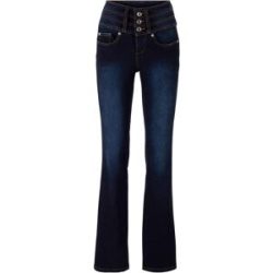 bonprix Bootcut High Waist, Shapingblau 40Damen