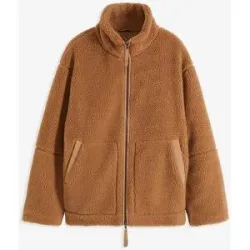 bonprix Gefütterte Teddy-Fleece Jackebraun 40Damen