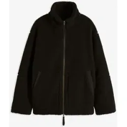 bonprix Gefütterte Teddy-Fleece Jackeschwarz 38Damen