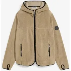 bonprix Teddy-Fleece Jacke mit Kapuzegrün 44Damen