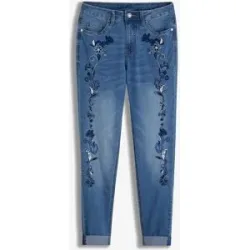 bonprix Slim-Fit-Jeans, Mid Waist, croppedblau 38Damen