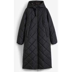 bonprix Langer, wattierter Steppmantel mit Kapuzeschwarz 46Damen