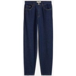 bonprix Mom-Jeans hoher Bund, verkürzte Beinlänge, lockere Passform, mit Elasthan-Anteil