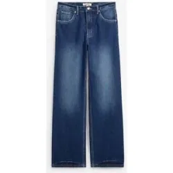 bonprix Weite Jeans loose fit Passform, hoher Bund, aus überwiegend Baumwolle
