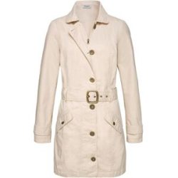 bonprix Trenchcoat aus Baumwolle, mit langem Arm, figurbetonte Passform, mit Gürtel