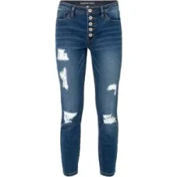 bonprix Skinny-fit-Jeans mit sichtbarer Knopfleiste