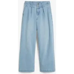 bonprix Cropped Wide-Leg-Jeans High Waist, Bequembundblau 44Damen