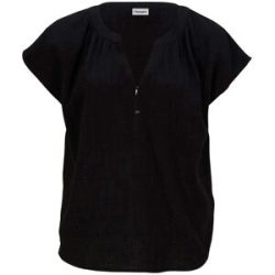 bonprix Musselin-Blusentop aus reiner Baumwolleschwarz 50Damen
