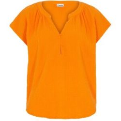 bonprix Musselin-Blusentop aus reiner Baumwolleorange 36Damen