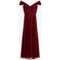 bonprix Abendkleid mit bezaubernder Blumenstickereirot 48Damen