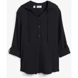 bonprix Schlupfbluse 1 Loose fit, für Frühling und Sommer, aus Baumwolle, Musselin-Tunika