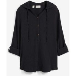 bonprix Schlupfbluse 1 Loose fit, für Frühling und Sommer, aus Baumwolle, Musselin-Tunika