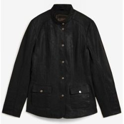 bonprix Lederjacke aus Lammnappaschwarz 48Damen
