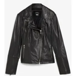bonprix Bikerjacke aus Nappalederschwarz 52Damen