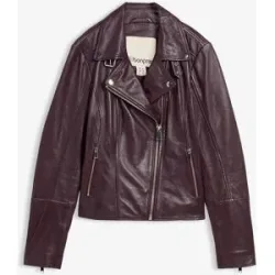 bonprix Bikerjacke aus Nappalederrot 42Damen