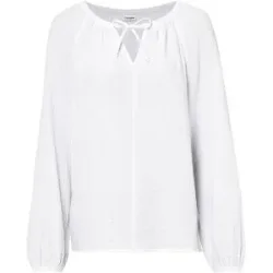 bonprix Musselin-Schlupfbluse aus reiner Baumwolleweiß 40Damen
