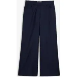 bonprix Weite 5-Pocket Hose mit Wolleblau 52Damen