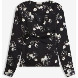 bonprix Bluse aus fließendem Satinschwarz 54Damen