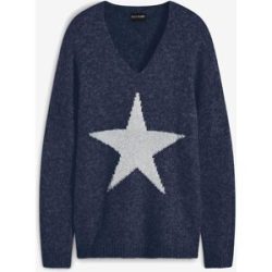 bonprix Pullover mit Sternblau 40Damen