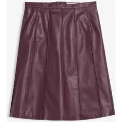 bonprix Ausgestellter Lederrock  aus Lammnapparot 44Damen