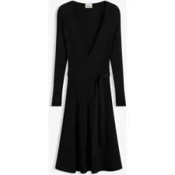 bonprix Strickkleid aus Viskose-Mixschwarz 44Damen