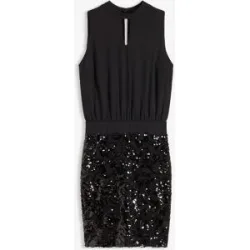 bonprix Midikleid mit Paillettenschwarz 40Damen