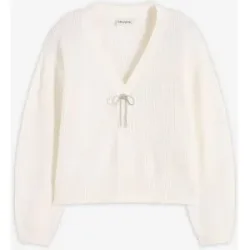 bonprix Kurze Strickjackeweiß 40Damen