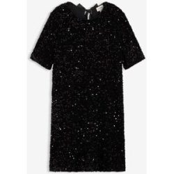 bonprix Minikleid mit Paillettenschwarz 40Damen