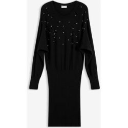 bonprix Strickkleid aus softem Viskose-Mixschwarz 40Damen