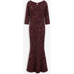 bonprix Paillettenkleid mit Rückenausschnittrot 34Damen