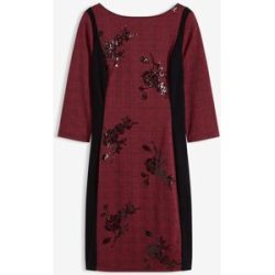 bonprix Etuikleid mit Paillettenstickereirot 44Damen