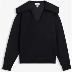 bonprix Sweatshirt mit breitem Kragen aus Viskose-Mixschwarz 44Damen