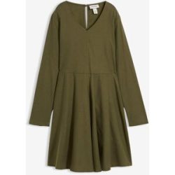 bonprix Leichtes Flanellkleid aus reiner Baumwollegrün 40Damen