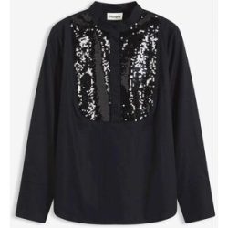 bonprix Paillettentunikaschwarz 52Damen