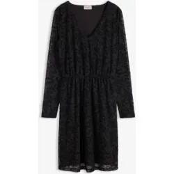 bonprix Jerseykleid aus Samtschwarz 40Damen