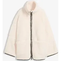 bonprix Oversize Teddy-Fleece Jackeweiß 44Damen