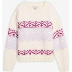 bonprix Norweger-Pullover aus dickem Materialweiß 52Damen