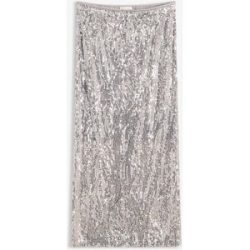 bonprix Pailletten-Midirocksilber 52Damen