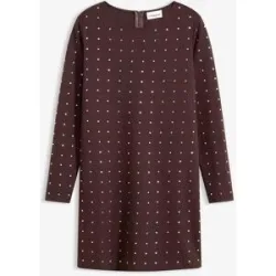 bonprix Jerseykleid mit Strass-Applikationenbraun 44Damen