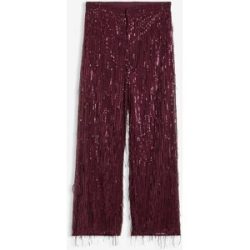 bonprix Paillettenhose  mit Fransenrot 34Damen