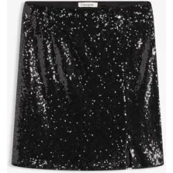 bonprix Pailletten-Rockschwarz 42Damen