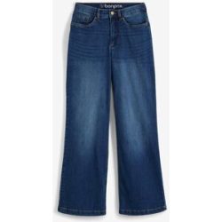 bonprix Wide Leg Jeans High Waist, Bio-Baumwolleblau 46Damen